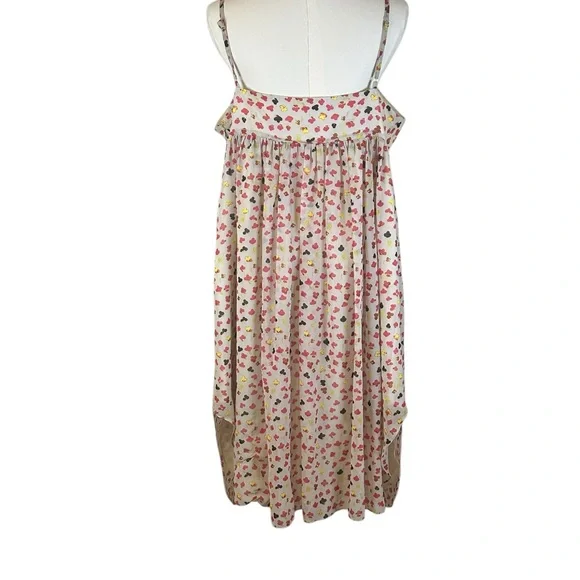 Rachel Roy Floral Dress XL Spaghetti Straps Button Front Lined - Picture 7 of 16